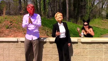 Super Hero | Spiderman vs Catwoman vs Hillary Clinton & Donald Trump