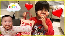 Kids Candy Surprise Valentine Day Haul and Princess T Family Fun Game Ryan's Fam