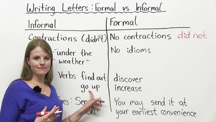 Writing Letters- formal & informal English
