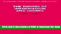 Read Book The Theory of Information and Coding (Encyclopedia of Mathematics and its Applications