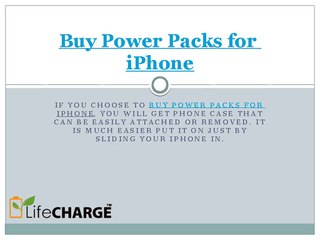 Buy Power Packs for iPhone