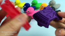 Learn Colors Play Doh 16 Ducks Big Bird Animals Fun and Creative for Kids DIY.