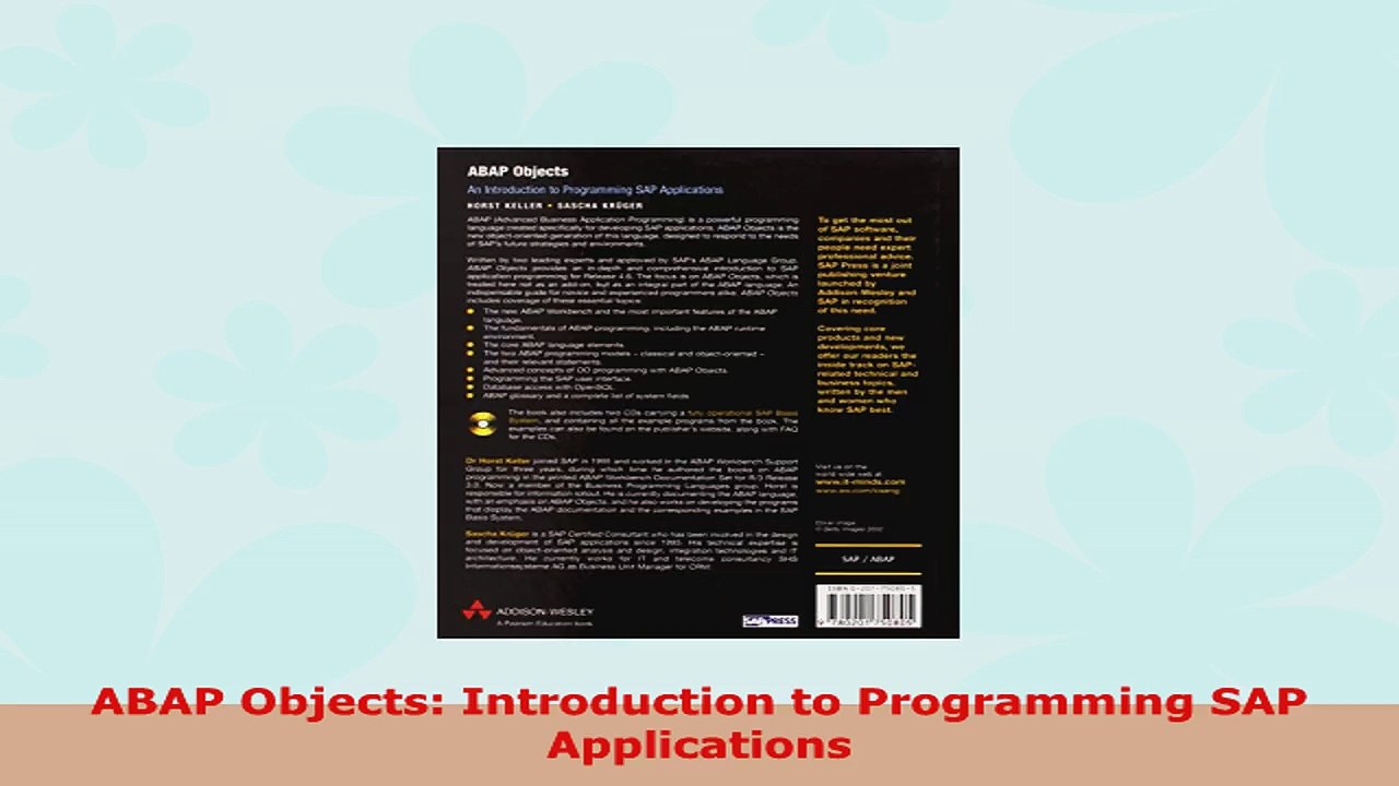 READ ONLINE  ABAP Objects Introduction to Programming SAP Applications