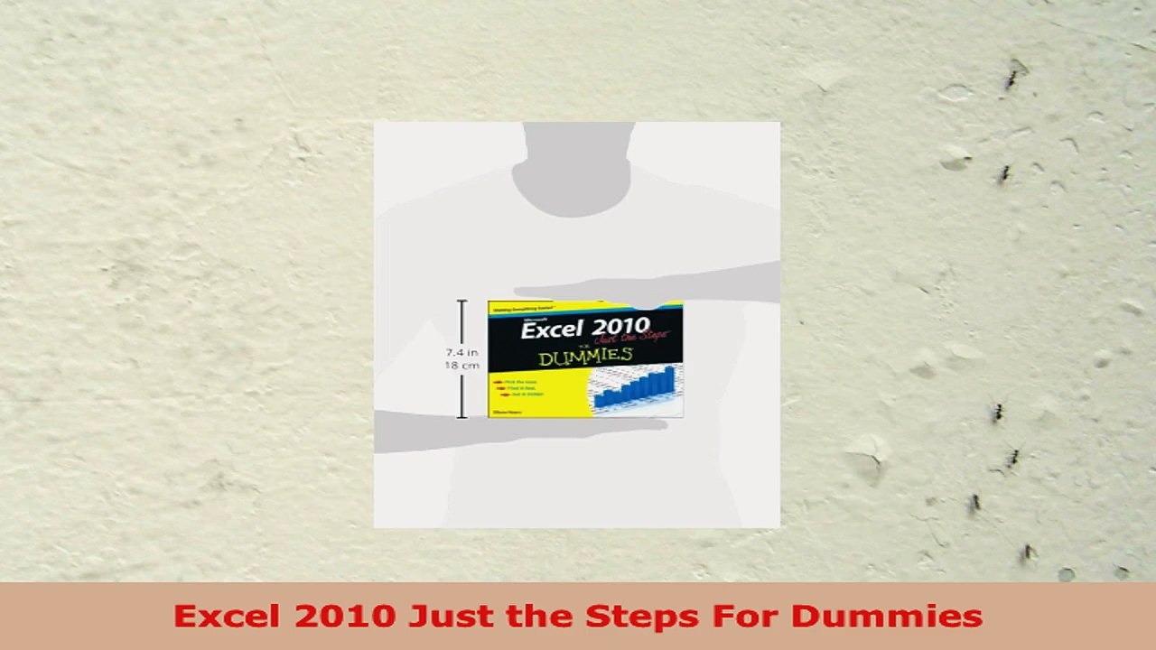 READ ONLINE  Excel 2010 Just the Steps For Dummies