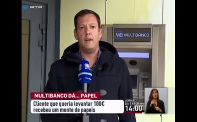 Inédito! Homem faz um levantamento no multibanco e não é dinheiro que sai!