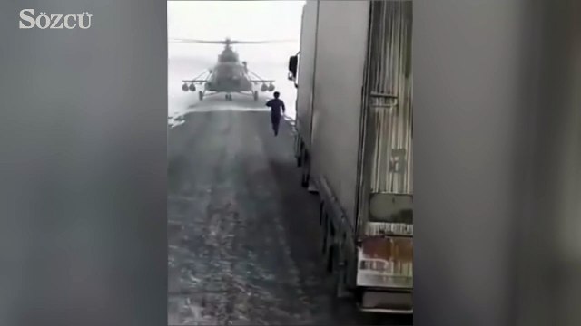 Pilot helikopteri yola indirdi adres sordu