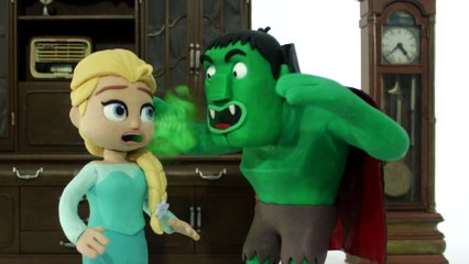Frozen Elsa Bitten by DRACULA! (Halloween)  Frozen Play Doh Cartoon Stop Motion