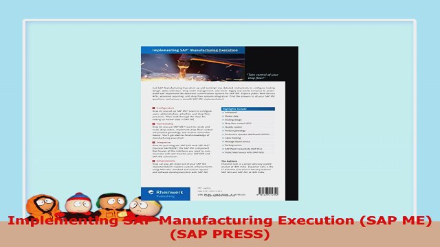 READ ONLINE Implementing SAP Manufacturing Execution SAP ME SAP PRESS