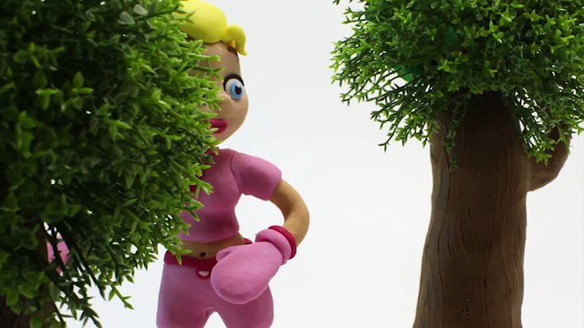 Baby Elsa and Baby Spiderman decorate the Christmas Tree Frozen Play Doh Cartoon Stop Motion