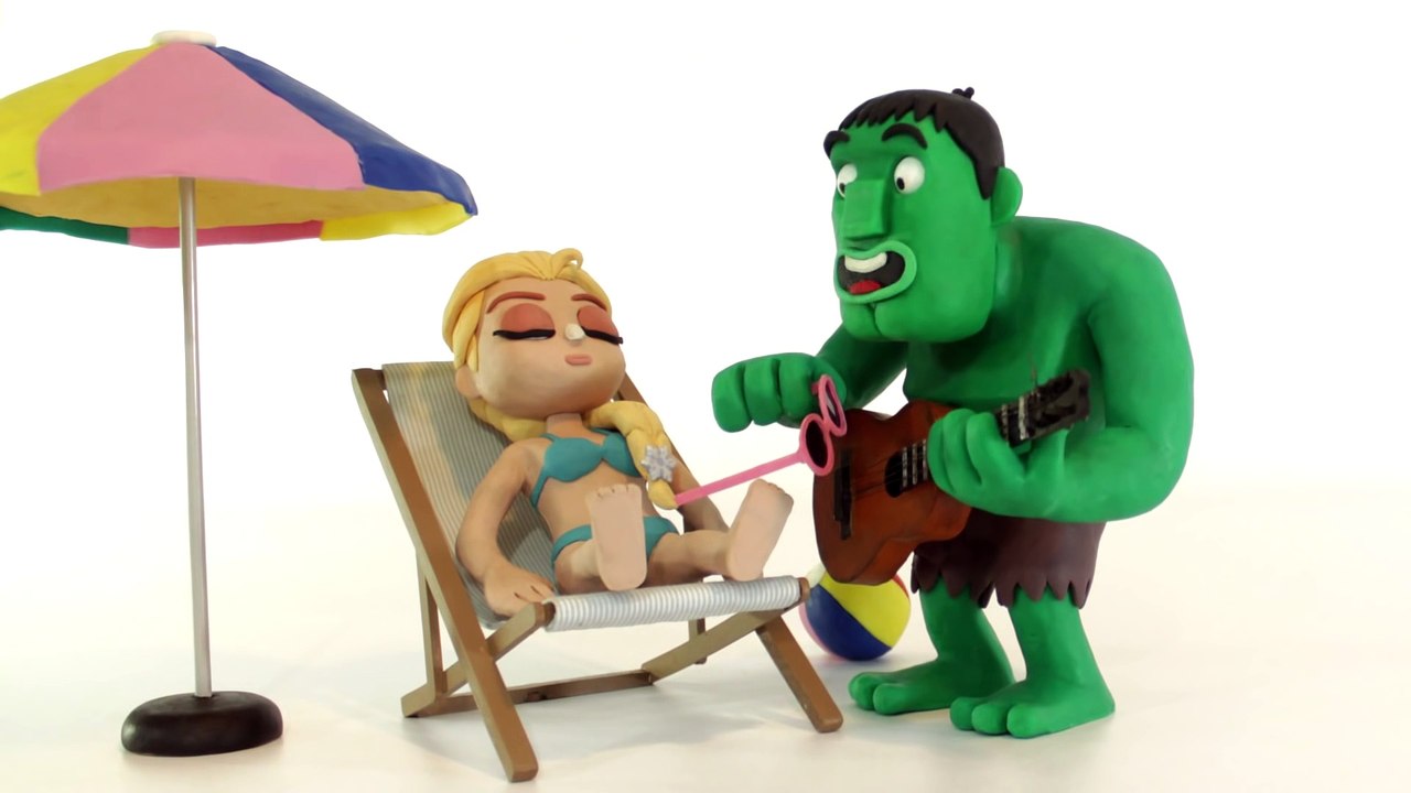 Hulk falls in love with Elsa   Play Doh Frozen Animation ¦ Frozen Play Doh Cartoon Stop Motion[1]