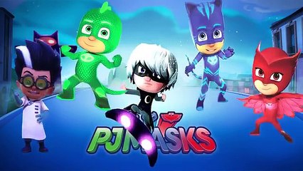 PJ Masks Five Little Babies Jumping On The Bed PJMasks Gekko Catboy Owlette Romeo Night Ninja