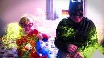 BATMAN vs SPIDERGIRL in a FARTING superhero contest In Real Life (Gross Poops and Farts) N