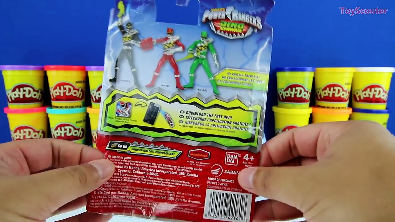 Power Rangers Toys Play-Doh Surprise Egg with Mighty Morphin Super Megaforce Dino Charge b
