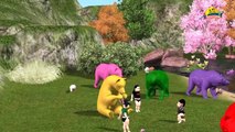 Learn colors 3d lesson with Bear Nursery children learn colors with Different-Colored Bear