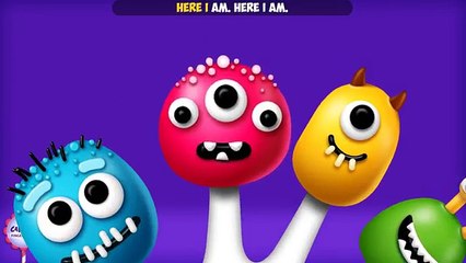 The Finger Family Monster Cake Pop Family Nursery Rhyme | Monster Cake Pop Finger Family Songs
