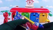 Disney Jr PJ Masks Little Bus Tayo Playset Learn Colors Toy Surprises with McDonalds Toy Set