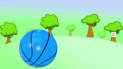 Colors for Children to Learn with Basket Ball Game - Teach Colours - Kids Learning Videos