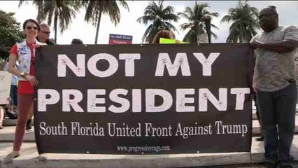 Las protestas bajo el lema "No es mi presidente" se enfrentan a Trump en el Día del Presidente