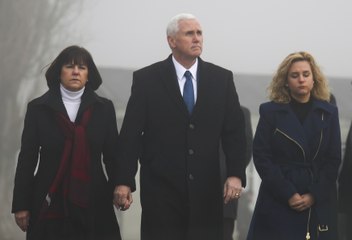 Mike Pence visits Nazi concentration camp with family
