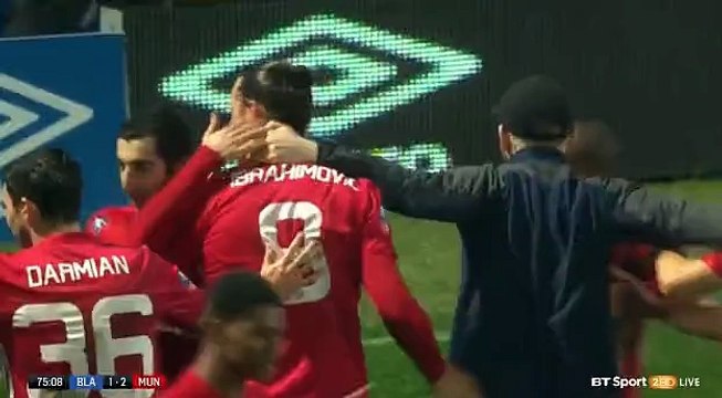 Zlatan Ibrahimovic Goal Blackburn 1 - 2 Manchester United FA Cup 19-2-2017