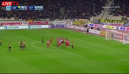 Astrit Ajdarevic Goal HD - AEK 1-0 Olympiacos 19.02.2017