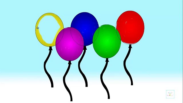 Aprender los Colores para los Niños con Globos de colores y Páginas para Colorear