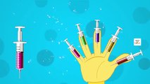 Funny Cartoon Animated Syringe Colors for Kids to Learn Finger Family Nursery Rhymes for Children