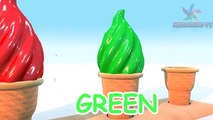 Learning Colors with 3D Soft Ice Cream for Kids Children Toddlers