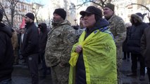 Ukraine ultra-nationalists protest to back rail blockade