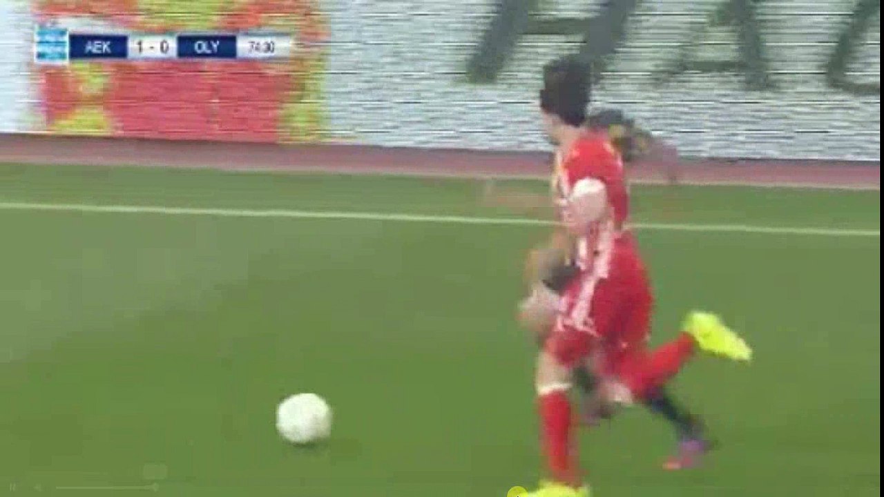 Μποτία Κόκκινη Κάρτα - ΑΕΚ 1-0 Ολυμπιακός Πειραιώς  19.02.2017 (HD)