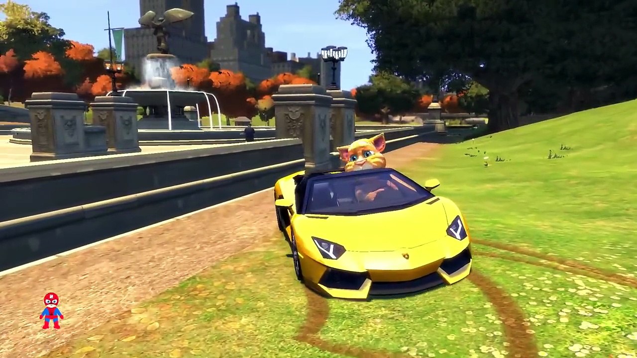 Los COLORES de TALKING TOM y los COLORES de la MOTO de dibujos animados PARA NIÑOS RIMAS ANIMADOS PARA NIÑOS CON UN