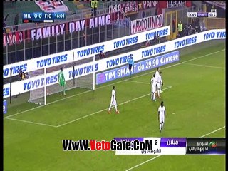 "ميلان" يتقدم بثنائيه امام فيورنتينا