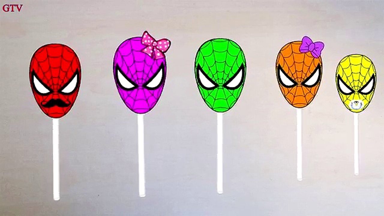 Spiderman Lollipop Finger Family Song Nursery Rhymes for Children and Kids