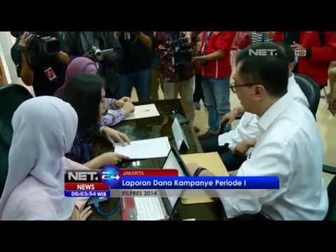 NET24 - Tim Kampanye Pilpres 2014 datangi KPU untuk laporkan penerimaan sumbangan dana kampanye