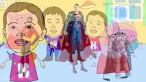 Peppa Pig - CARTOON FOR KIDS. BATMAN V SUPERMAN DAWN OF JUSTICE Finger Family, Nursery Rhymes.
