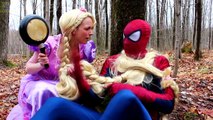 Pink Spidergirl & Jokers Wedding? w/Frozen Elsa & Anna, Spiderman, Catwoman & Bubble Gum