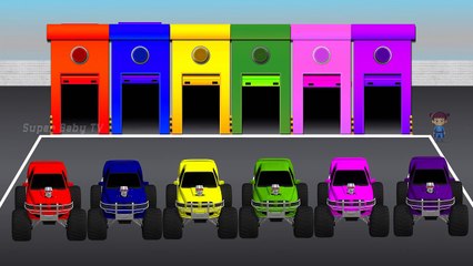 Colors for Children to Learn with Packman | Learn Colors with Monster Trucks - Kids Learni