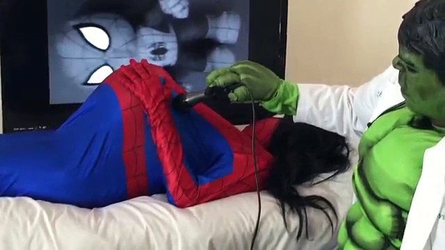 Embarazada Rosa Spidergirl Congelado Elsa Ultrasonido De Malo Bebé Gemelos Congelados Elsa! Divertido Supe
