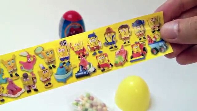 Сюрприз яйца Губка Боб, Человек-паук и автомобили 2 конфеты и игрушки Сюрприз яйца