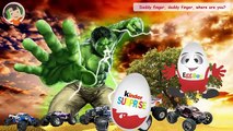 Los Superhéroes De Los Huevos Sorpresa Cars Spiderman Monster Truck Ironman, Hulk Batman Dedo De La Familia R