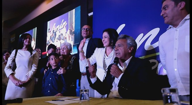Oficialista Moreno lidera elecciones de Ecuador con 38,9 % actas escrutadas.-