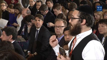 President Trump Responds Strongly To An Orthodox Jewish Reporter