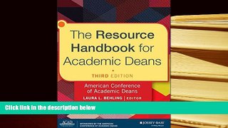 Popular Book  The Resource Handbook for Academic Deans  For Trial