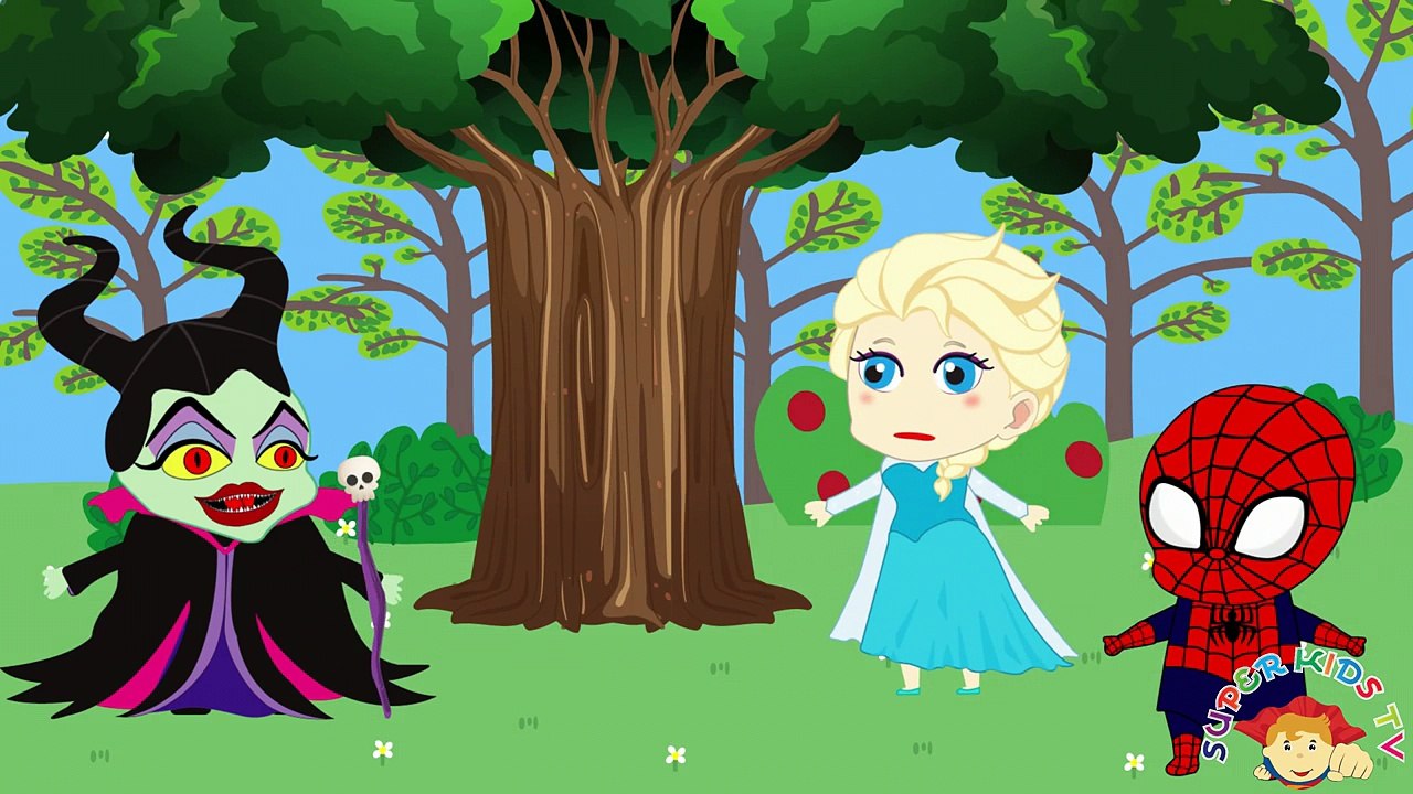 Frozen Elsa Lose Her Hair Crying by Maleficent Witch ! Paw Patrol Spiderman Superheros in