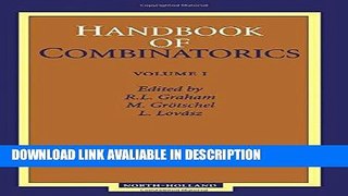 Books Handbook of Combinatorics Volume 1 Free Books