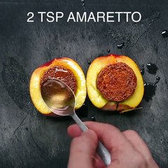 how to make  Almond Meringue Peaches