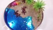 DIY How To Make Colors Slime Kinetic Sand Crab Beach Learn Numbers Counting Surprise