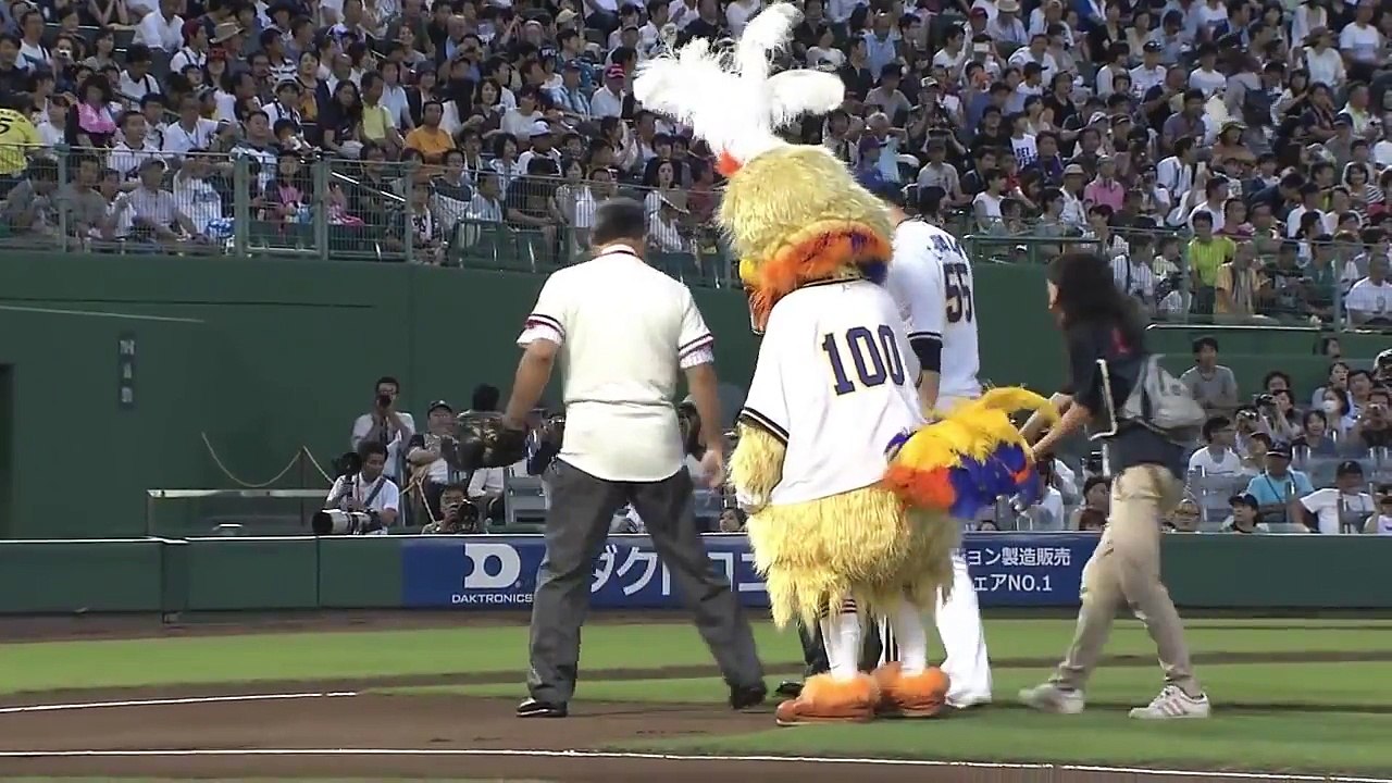 山田久志さん中沢伸二さん 阪急黄金バッテリーによる特別始球式