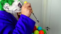 Spiderman Poo Colored Balls with Frozen Elsa vs Joker - Fun Superheroes Movie In Real Life-w2LnDa