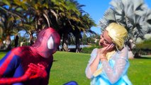 Reaper vs Spiderman vs Elsa sword battle Pinks SpiderGirl Fun Superheroes movie in real li